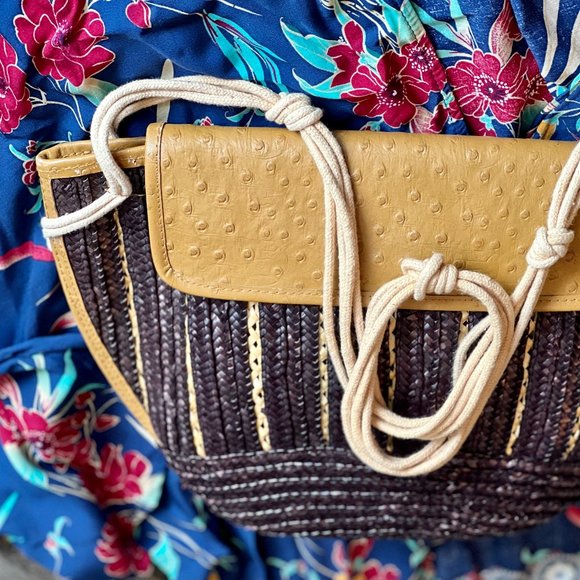 🎉New Vintage... Handmade Woven Bag 💋 - Picture 6 of 11